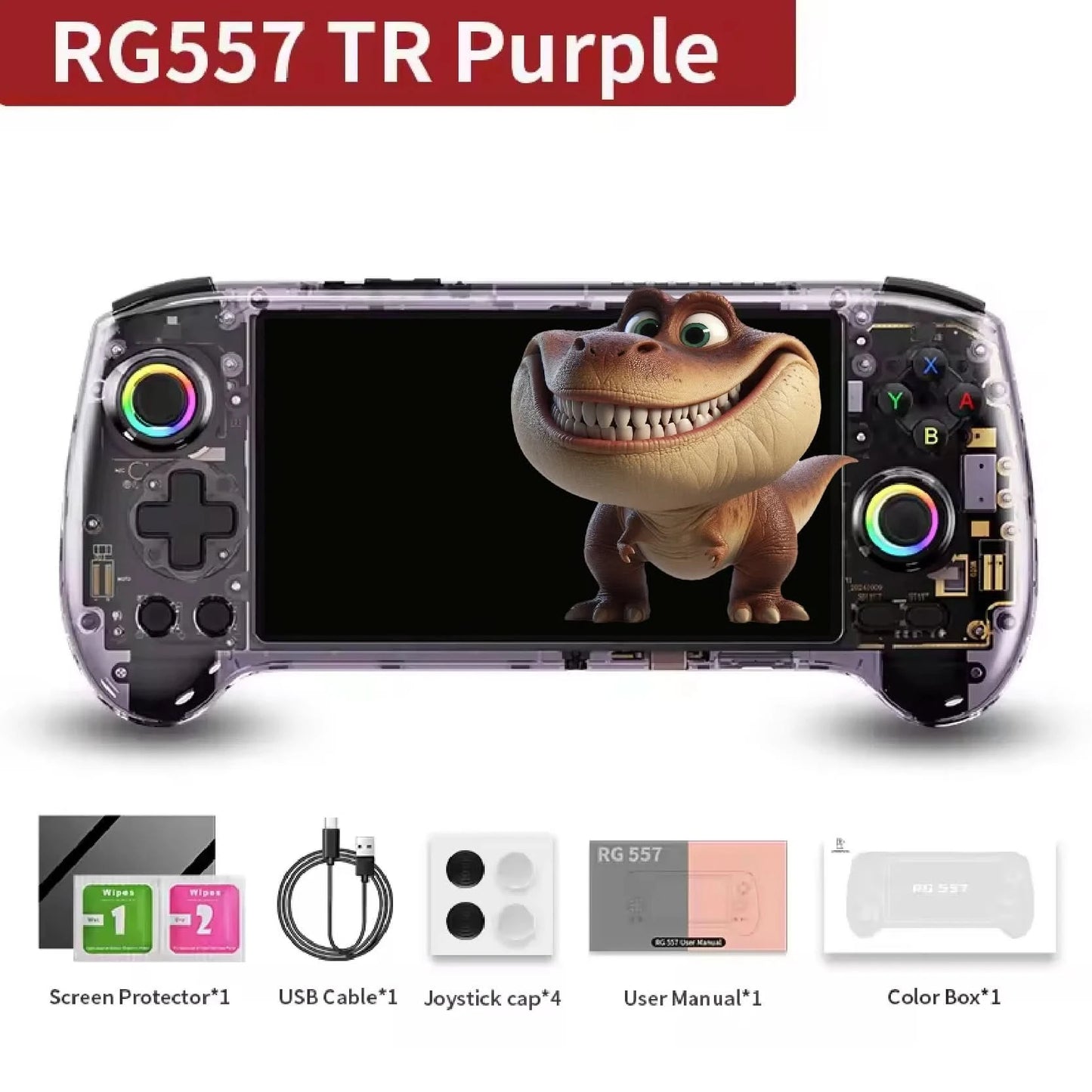 ANBERNIC RG557 Handheld Game Console 5.48" AMOLED Screen Dimensity 8300 Android 14 High-resolution Joysticks Video Player RG 557