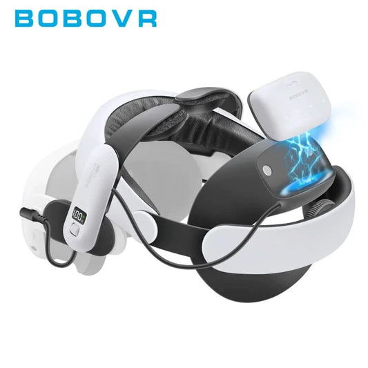 BOBOVR Head Strap kompatibel mit Meta Quest 3/Quest3S BOBOVR S3 Pro/E3PRO/M3 Pro Akku-Kopfband VR-Zubehör