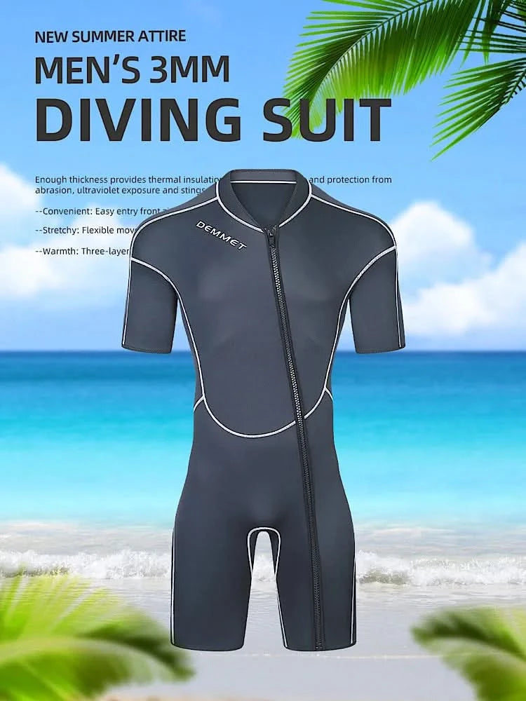 Scuba wetsuit 1.5MM-3MM One-piece neoprene Men Women Full Body Wetsuit Sunscreen White Warm Swimsuit Swimming Surfing Snorkeling