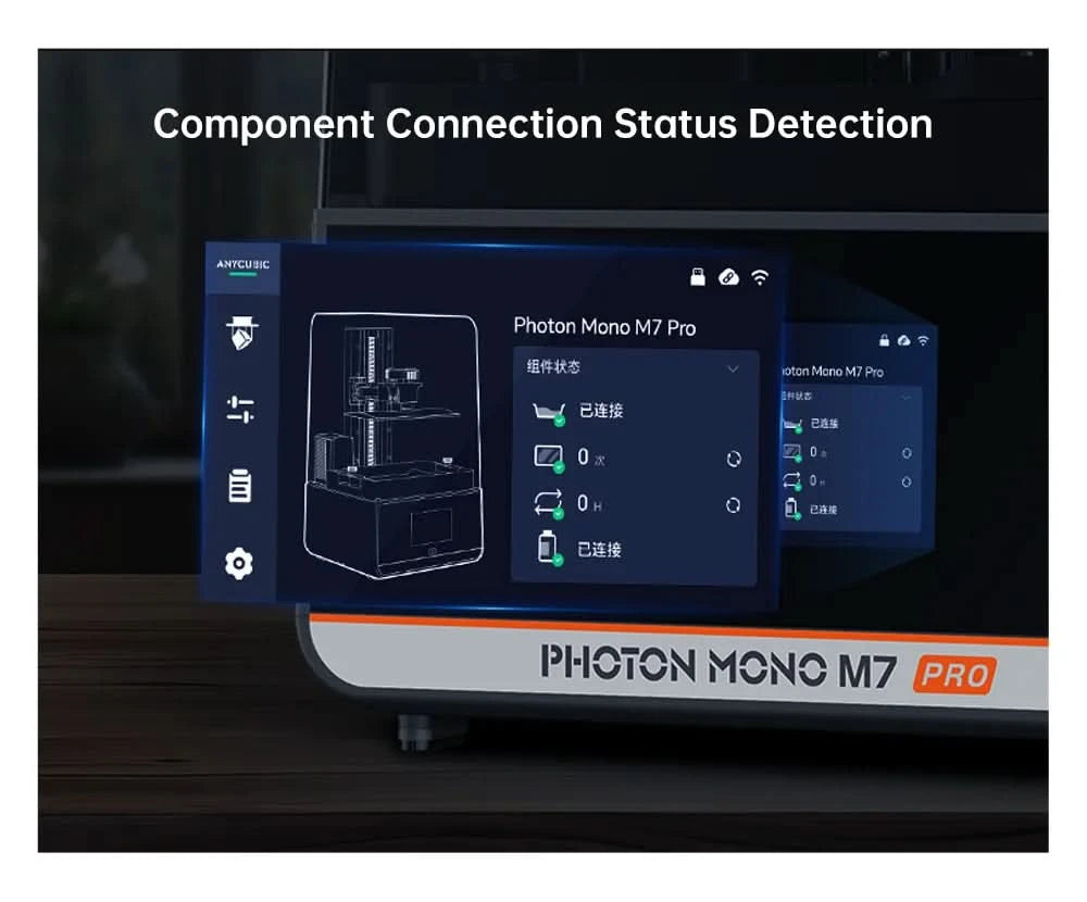 ANYCUBIC Photon Mono M7 Pro 14K Speed Up to 170mm/h Mono MSLA 3D Printer 10.1'' LCD Resin 3D Printer Size223*126*230m