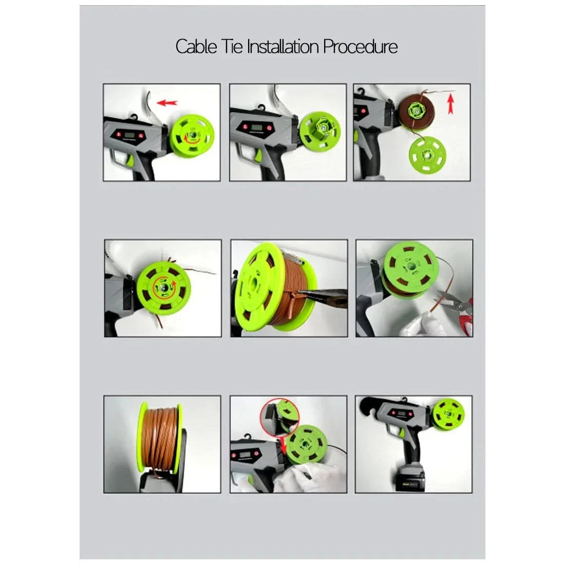 16.8V Electric Tying Binding Garden Tools Garter Plants Branch  Machine grape vine fully automatic knotter