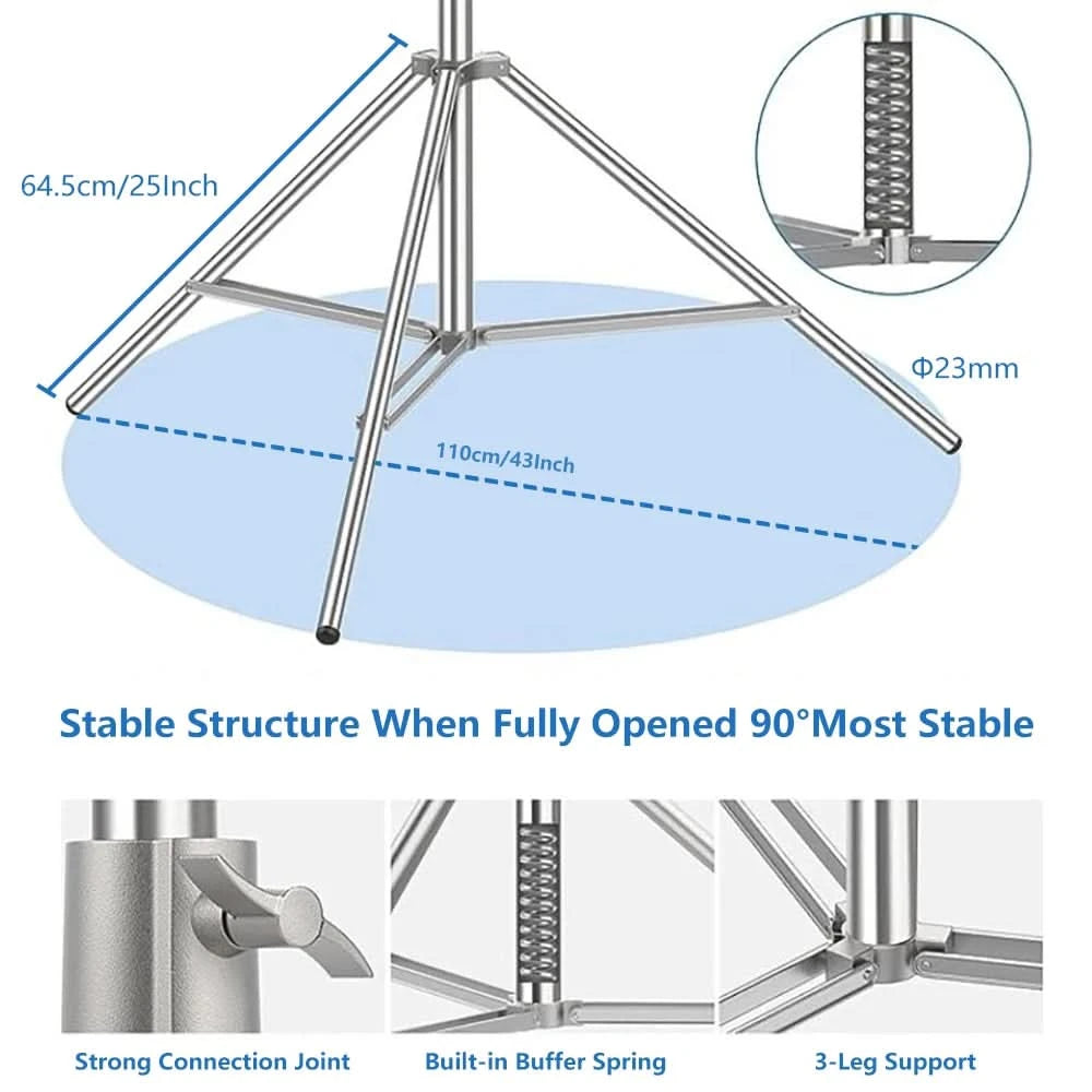 Super Stable Stainless Steel Big Tripod 2.8M Foldable Lighting Stand Tripod Photography For Fill Spot Light Softbox Photo Studio