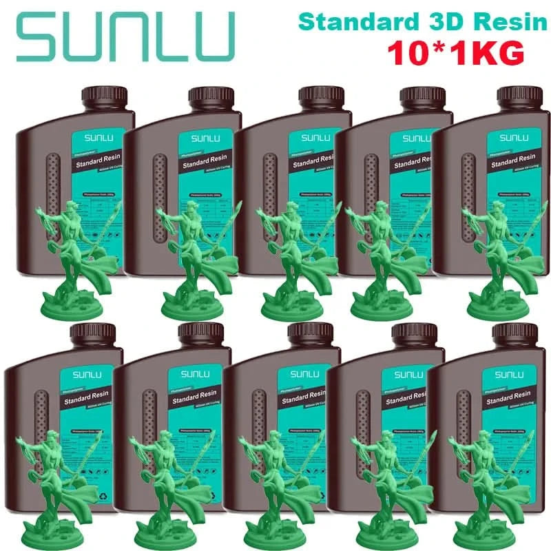 SUNLU 10KG  Standard / Water-Wash 3D Resin 405nm UV Resin For most SLA/DLP/LCD 3D Printer Material UV Sensitive 1kg