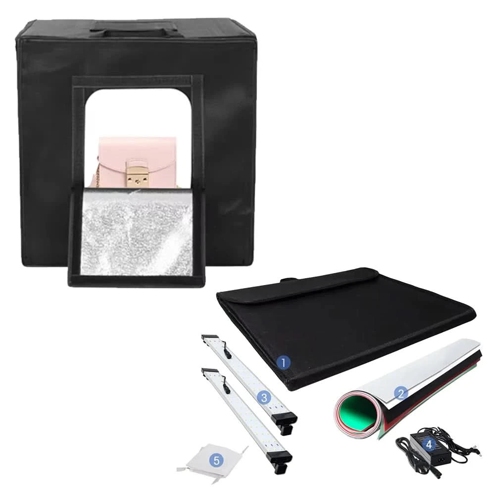 Photo Light Studio Soft Boxes Portable Foldable Dimmable Photography Table Shooting Tents Kit With 3Pcs Background Board