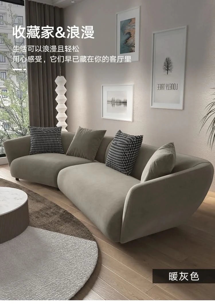Outdoor Floor Living Room Sofas Curved Garden Lounge Minimalist Sofas Relaxing Hallway Cheap Luxury Wood Divano Home Furniture