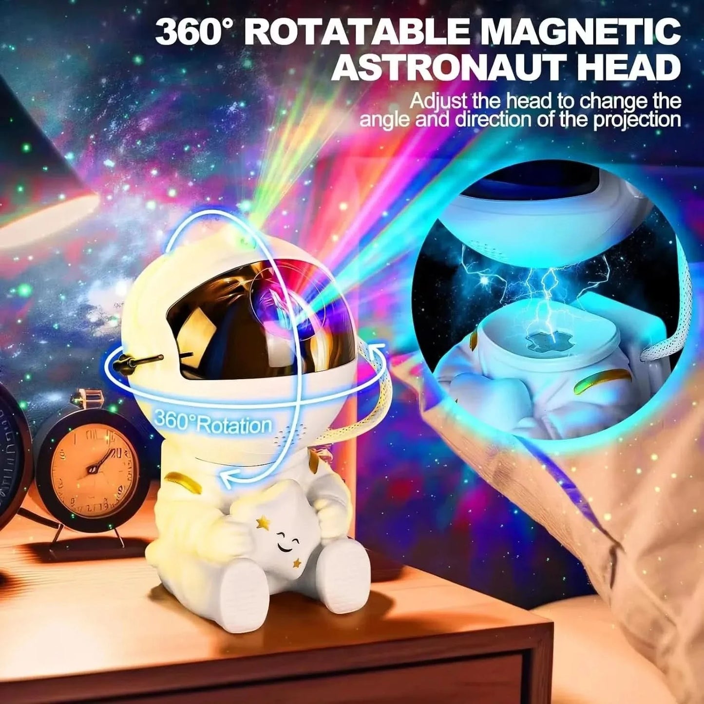 Astronaut Starry Sky Projector, Galaxy Night Light, Starry Sky Projector, LED Astronaut Light, Quarto e sala de jogos