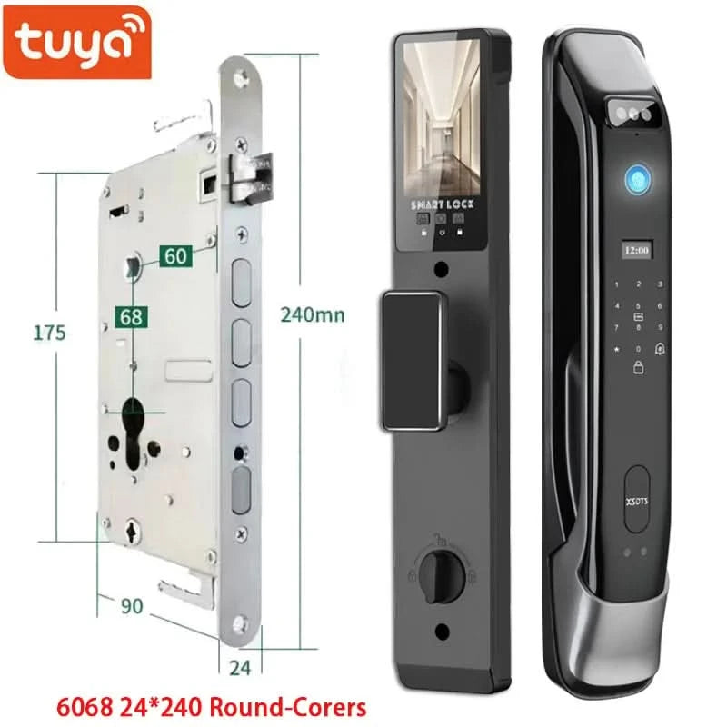 Biometric Infrared 3C Face Real-time intercom Palmar vein Smart Door Lock Fingerprint Password Electronic Key Card APP Unlock