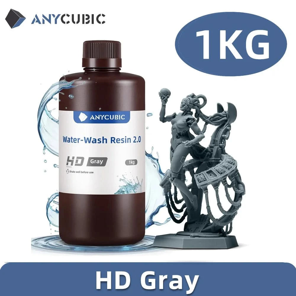 ANYCUBIC Water Washable Resin Low Odor Low Viscosiy 405nm UV Resin For LCD 3D Printing High Precision 3D Printer Resin