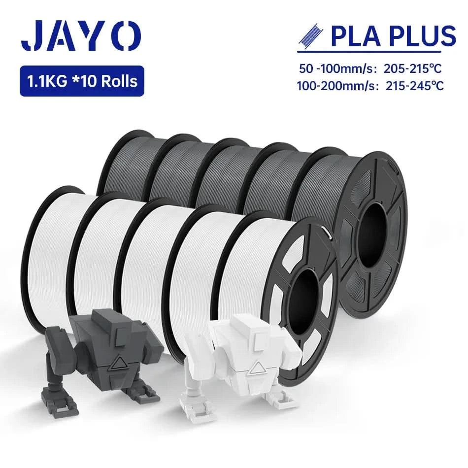 JAYO PLA / ABS / PETG / Silk / ASA /TPU /PLA+ Filament 10 Rolls 3D Printer Filament 1.75MM 0.65/1/1.1KG Neatly Wound 3D Filament