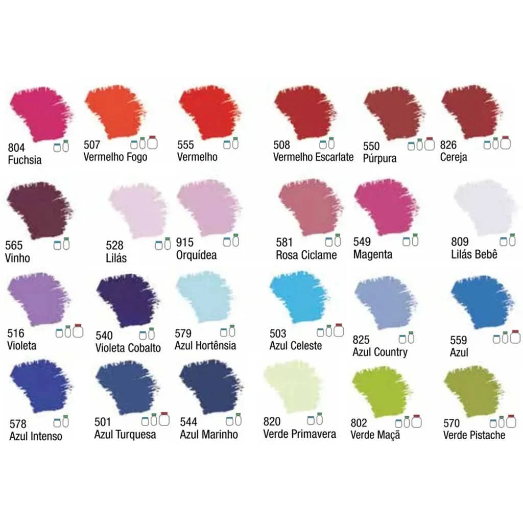 12 Kit Accrilica Paint For Crafts 37ml Acrilex Choose Colors