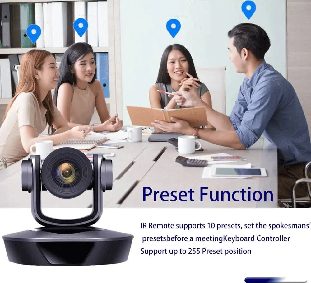 4K PTZ camera 10x 20x zoom HDMI,SDI,LAN,USB,NDI,POE,60FPS,30FPS Video conference camera Supporting church live broadcast