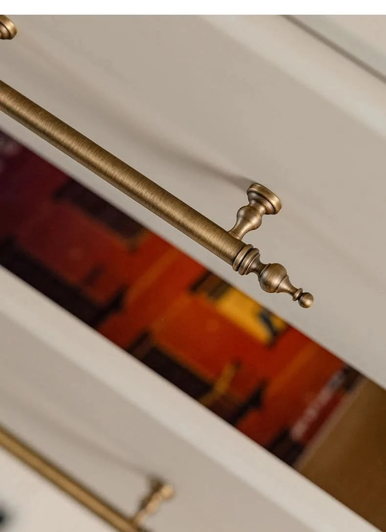 Tinyhob Massiver antiker Bronzezug Messing Schrankknöpfe T-Stange Möbel Kleiderschrank Geräte Griff Langer Zug Schubladengriff