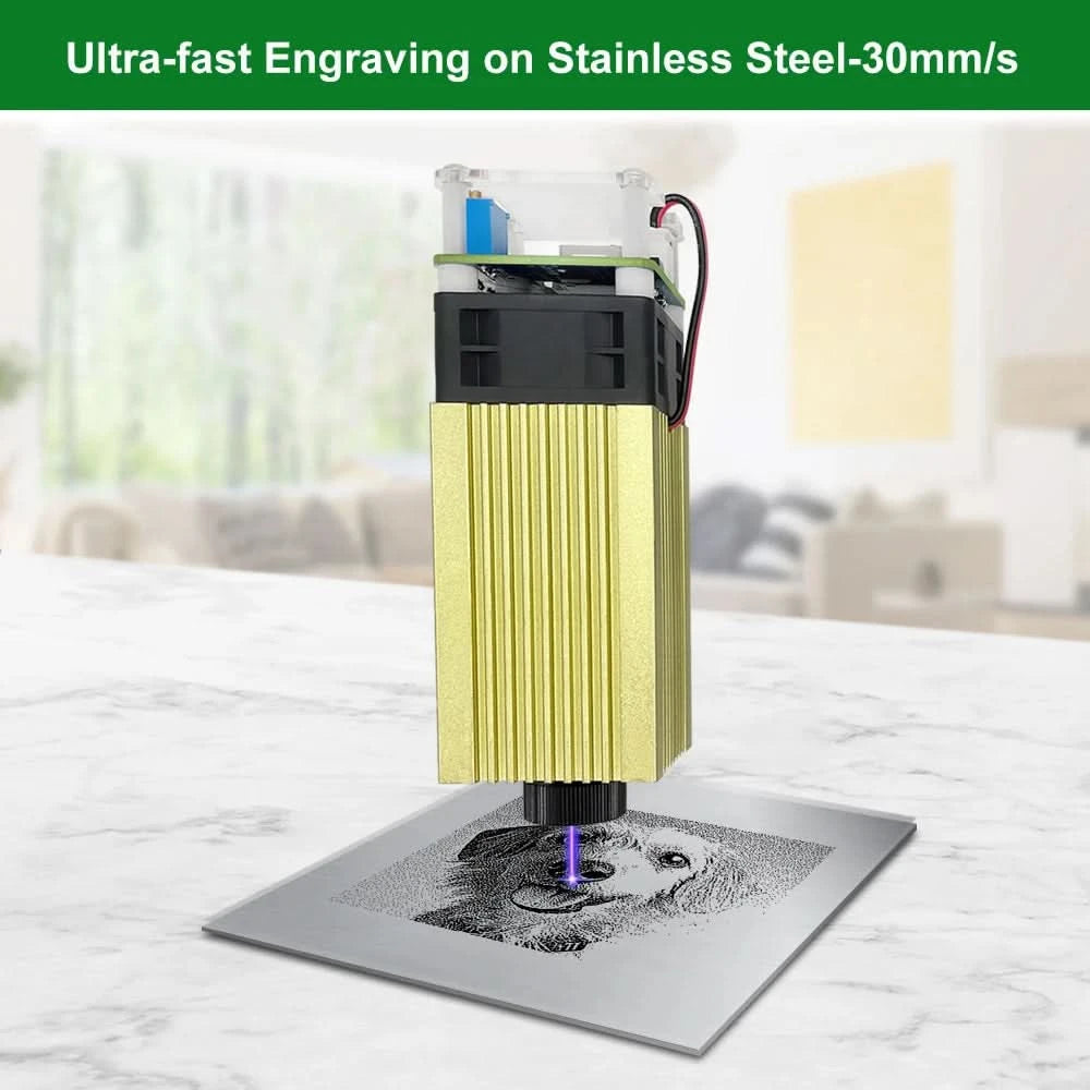 LASER TREE Laser Module 4W 5W 10W Optical Power with Air Assist Laser Head 450nm TTL Blue Light Engraver Cutting Wood DIY Tools