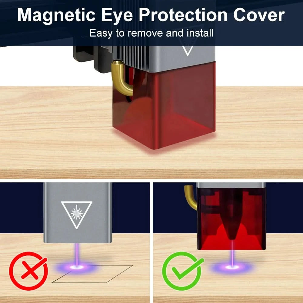 LASER TREE 5W Laser Module with Air Assist 10W High Power TTL Blue Light Laser Head for DIY CNC Laser Engraving Cutting Machine