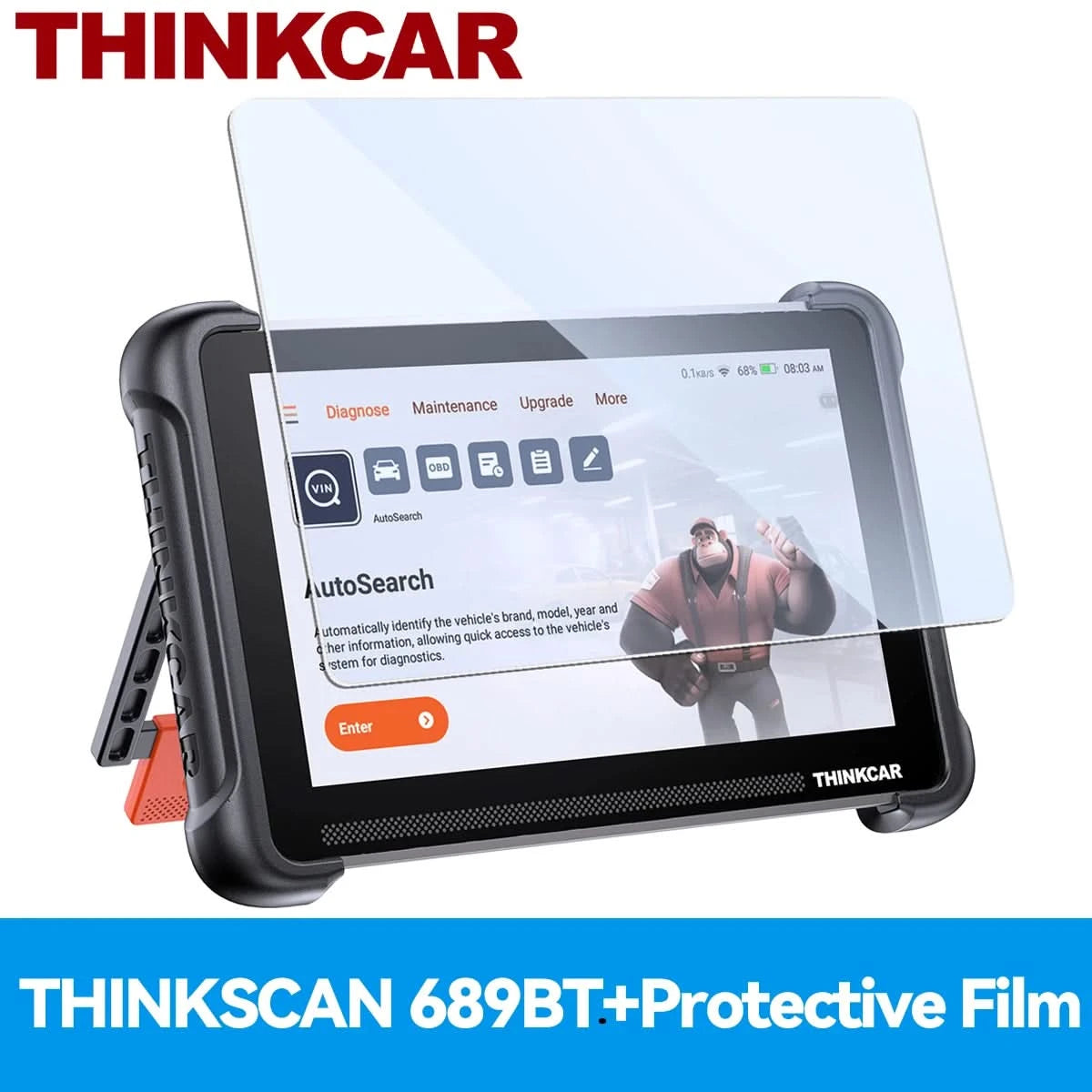 Global Version THINKCAR THINKSCAN 689BT OBD2 Diagnostic Tool DOIP CANFD Bi-directional ECU Coding 35 Resets Lifetime Free Update