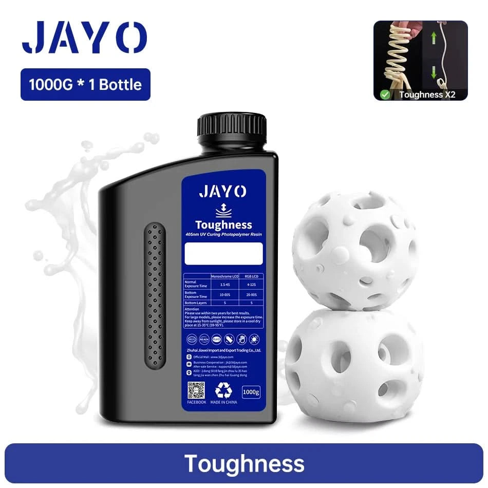 JAYO UV Resin ABS Like/Standard/Plant based/Nylon Like/Water-Wash 1KG 405nm Liquid Rapid UV Curing For LCD 3D Printing Material