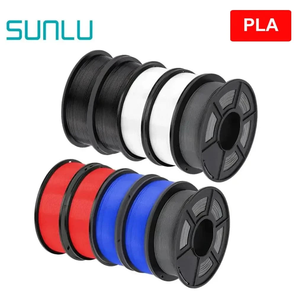 SUNLU 10KG 3D Filament PLA/PLA PLUS/PETG/Easy ABS Filamnet 1.75mm 10Roll 1KG Neatly Wound 3D Printer Filament for 3D Printer