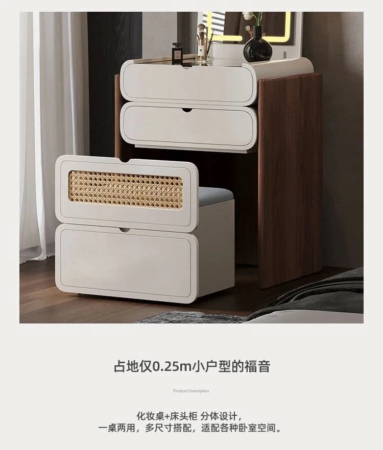 Dressing Table Bedroom Minimalist Design New Mini Bedside Table Storage Elegant Stylish Coiffeuse Maquillage Meuble Furniture