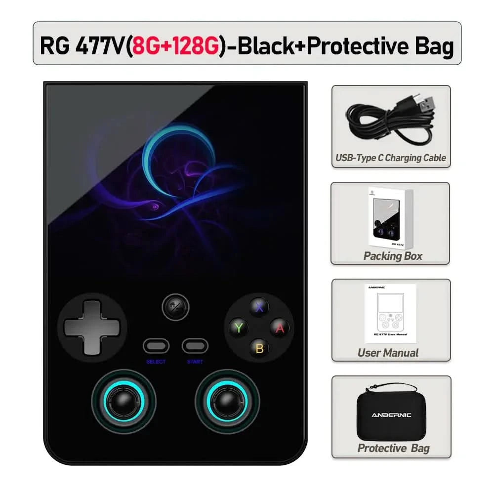 ANBERNIC RG477V Handheld Game Console Android 14 Video Player 4.7" LTPS In-Cell DSP Sound Effect Support AI RixelHK 1080p-DP ps2
