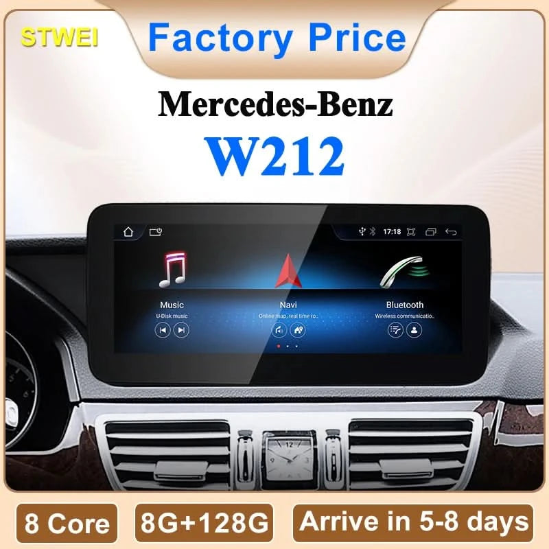 STWE New Car Multimedia Wireless Android AUTO CarPlay 10.25inch 12.3inch Screen For Mercedes Benz E Class W212 Car Video Players