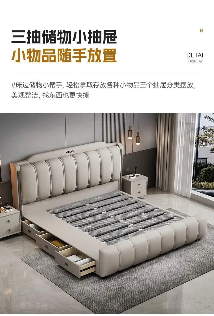 Bedsrooms Uniques Beds Frame Headboard Modern Luxury Beds Twin Storage Camas De Casal De Luxo Home Furniture Accessories