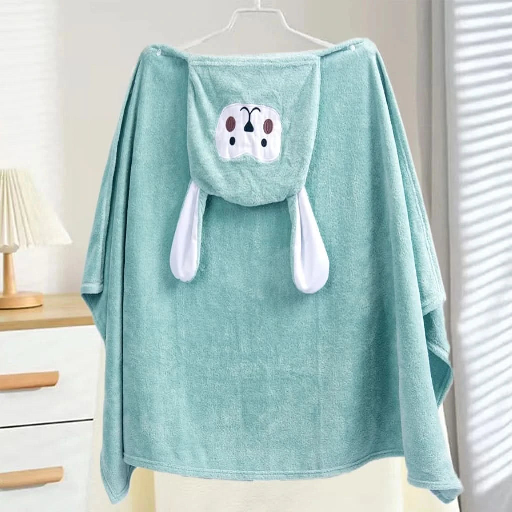 Toalha de Banho  Bebê Com Felpuda Capuz Infantil Recém Nascido com Orelhinha Menino e Menina 138*68cm --RISOVIT FTB0632