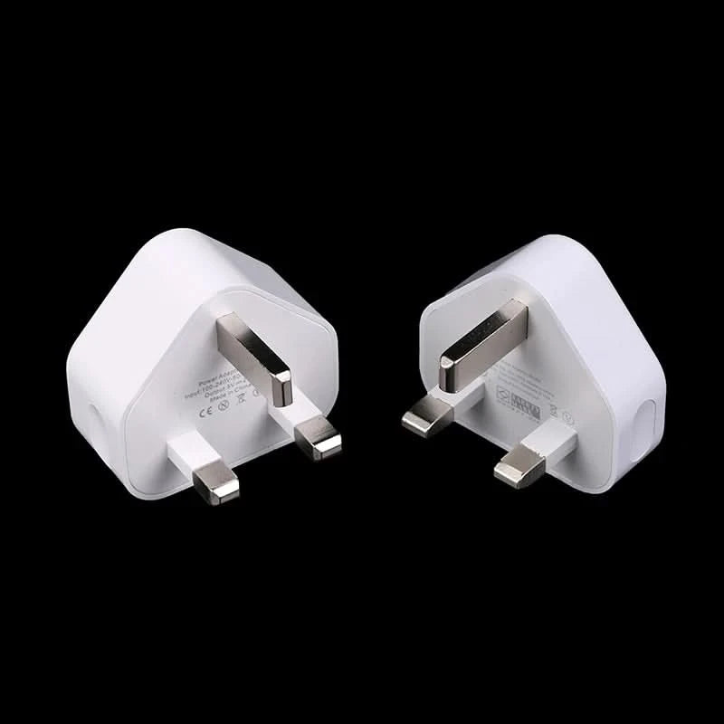 HUAHUA2025 NEW 1PCS Dual Port Fast Charger 5V/2.1A, UK 3 Pin Wall Adapter for Phones & Tablets, Multi-Device USB Charging Hub