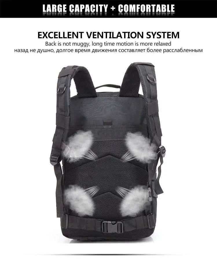 45L Man Hunting Tactical Backpacks Outdoor Traveling Trekking  Bags Outdoor 3P School Pack EDC Molle Pack for Hiking Bag