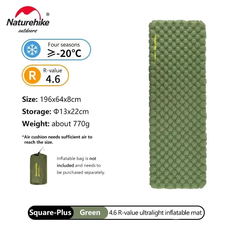 Naturehike Inflatable Mattress R 5.8 Outdoor Portable Foldable Tent Sleeping Single Pad Ultralight Hiking Travel Camping Mat