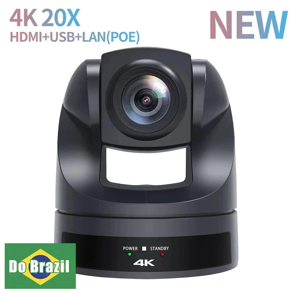 Runpu 4K30fps 20X Optical Zoom AI-Tracking Ptz NDI Camera HDMI LAN POE Live Streaming Broadcast Video Conference System Camera
