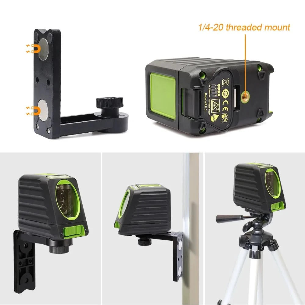 Huepar Box-1G Self-leveling Laser Level  150ft/45m Outdoor Green Cross Line with Vertical Beam Spread Covers of 150°