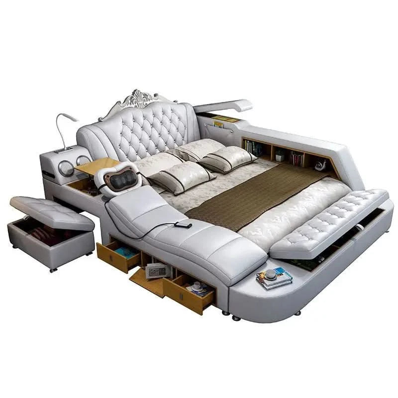 Frame Full Size Storage Bed Queen Size Luxury 180x200cm King Bed Minimalist Upholstered Nordic 150x200cm Home Bedroom Furniture