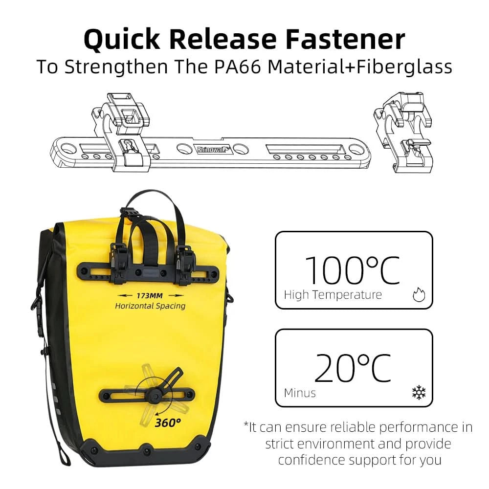 Rhinowalk Waterproof Bike Bag 20L/27L Travel Cycling Bag Basket Bicycle Rear Rack Tail Seat Trunk Bags bicycle bags & panniers