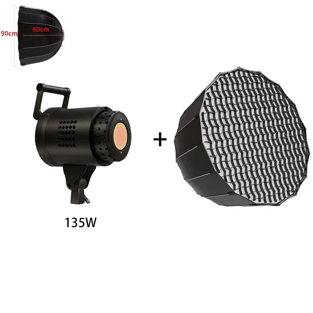 135W Fotografie-LED-COB-Videoleuchte, tageslichtbalancierte Sun Lamp für Porträt-, Blitz- und Studiozubehör, YouTube Live