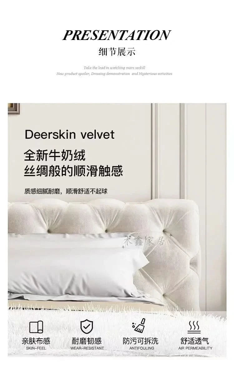 Queen Size Bed Frame European Designer Italian Girls Bed Frame Storage Wooden Cheap Muebles Para Dormitorio Nordic Furniture