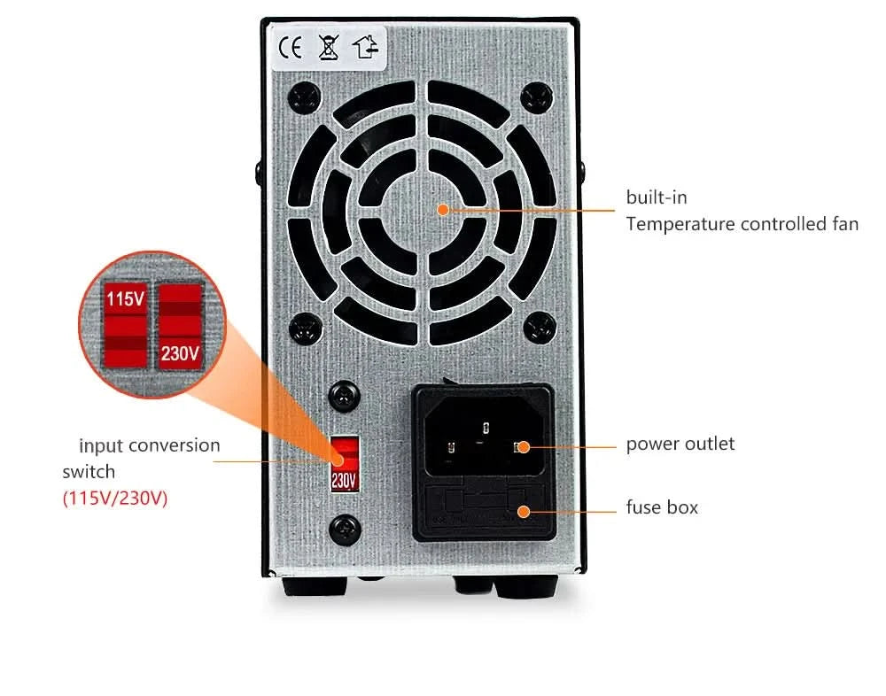 Wanptek Adjustable DC power supply 30V 10A 60V 5A Lab Bench Power Source Stabilized Power Supply Voltage Regulator Switch 220V