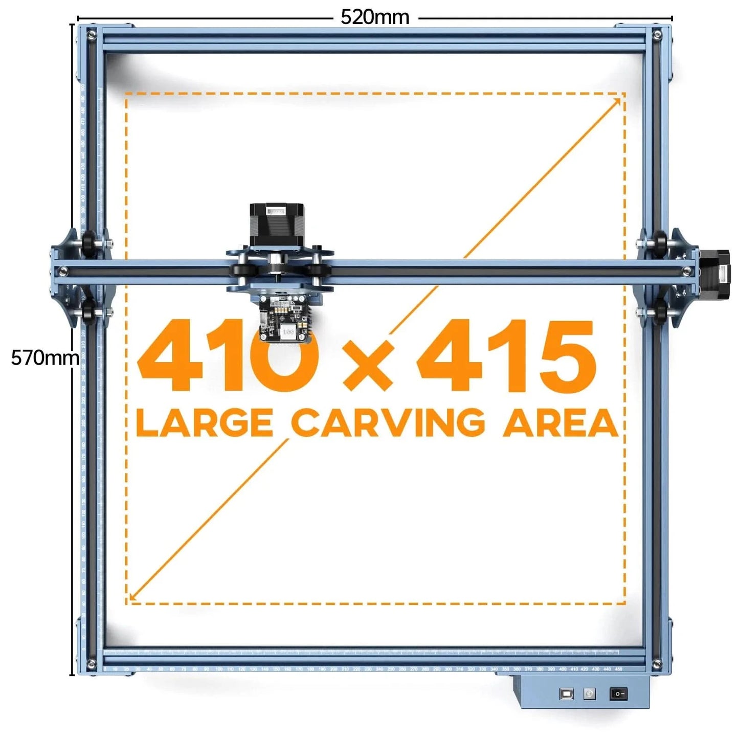 SCULPFUN S9 Laser Machine 90W CO2 Laser Effect Engraving Cutting Tool High Accuracy 410x420mm Carving Quick Assembly