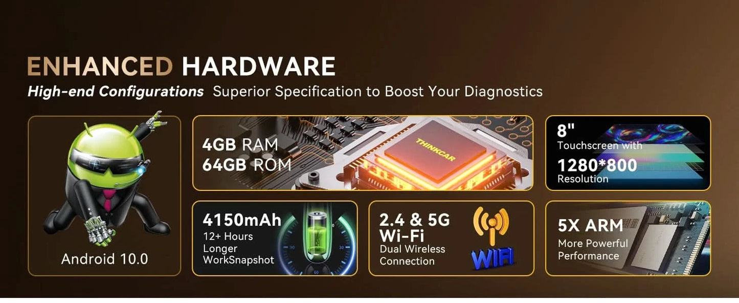 THINKCAR THINKSCAN 689BT Key Programming TKEY 101 Automotive Diagnostic Tool Bi directional Obd2 Scanner ECU Coding CANFD DOIP