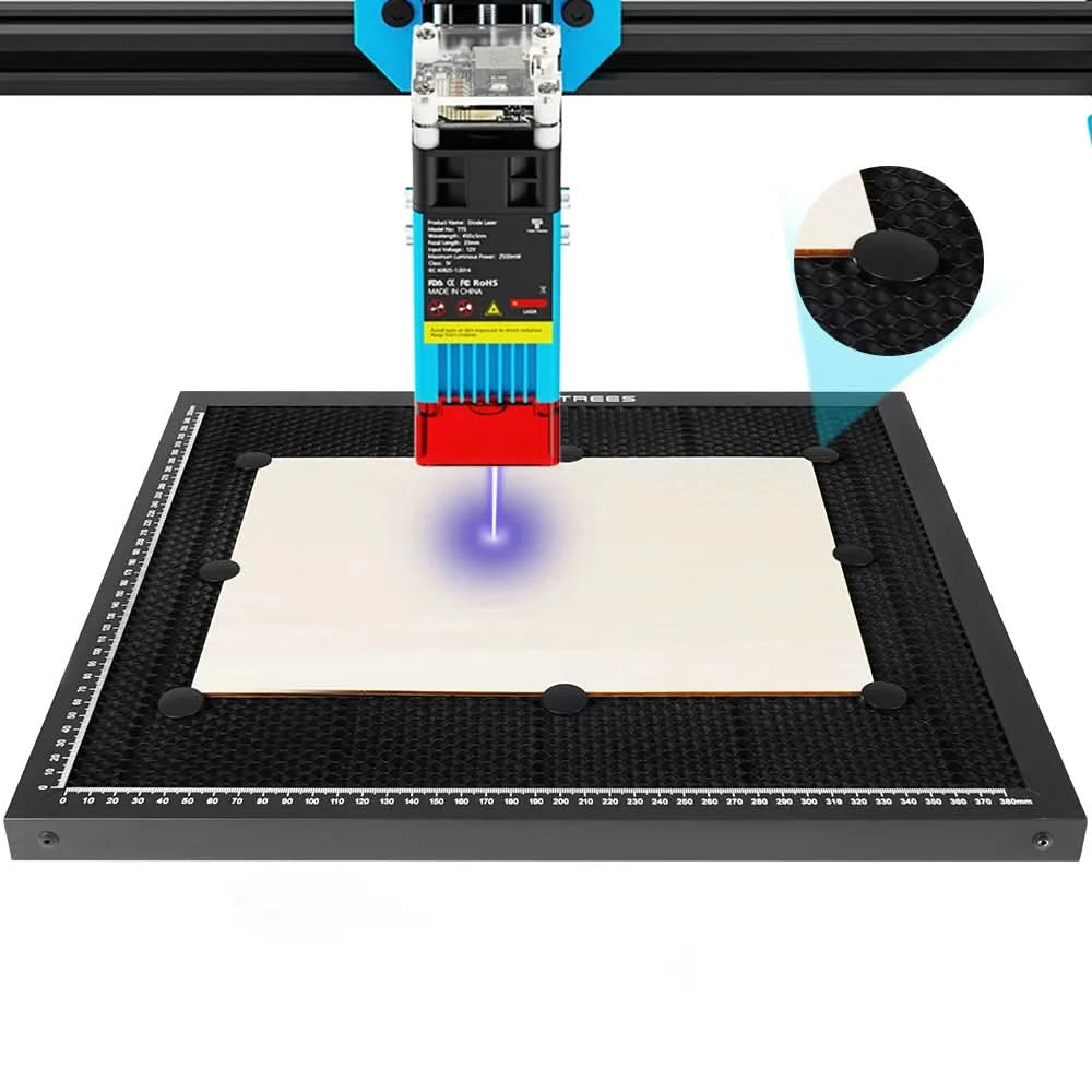 TWOTREES Honeycomb Working Table for CO2/Diode Laser Engraving and Cutting Machine | Durable Laser Metal Bed CNC tools