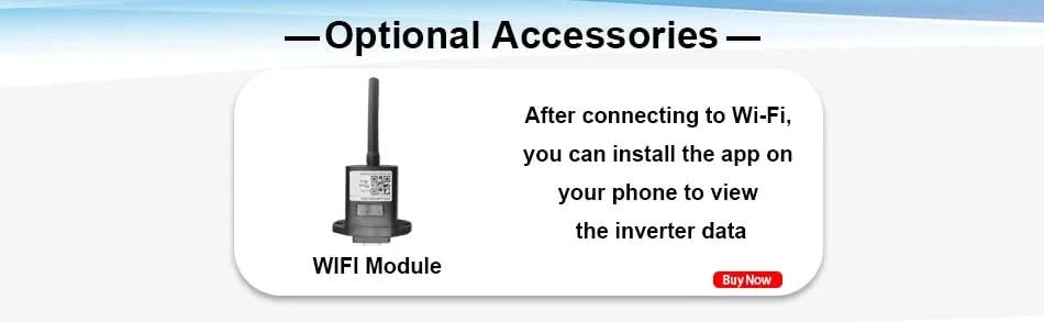[Local delivery]Y&H 1KW 2KW MPPT Grid Tie Inverter with Limiter, Applies to Solar Panel or Battery Discharge Mode, Optional WiFi