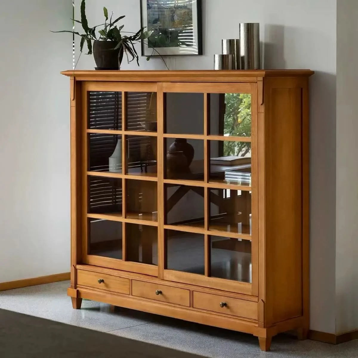 Living Room Side Cabinet Furniture Corner Wooden Living Room Floor Cabinet