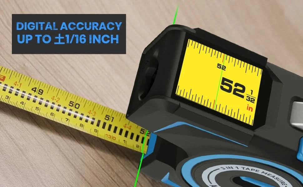 Laser Tape Measure 100M Professional Laser Distance Meter with Instant Digital Readout, Green Laser Line Marking