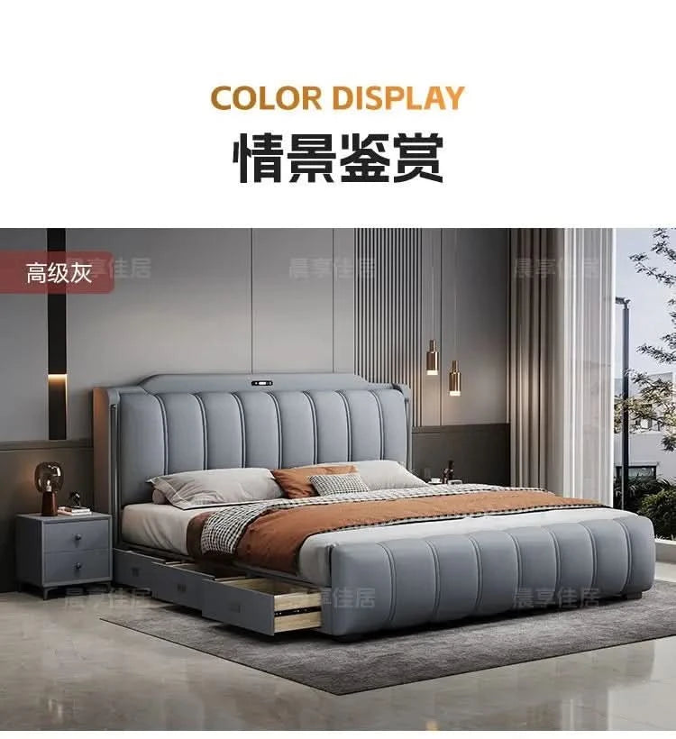 Bedsrooms Uniques Beds Frame Headboard Modern Luxury Beds Twin Storage Camas De Casal De Luxo Home Furniture Accessories