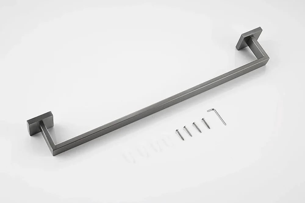Gunmetal Stainless Steel Bathroom Accessorie Hardware Towel Rack,Toilet Paper Holder, Robe Hook, Towel Bar