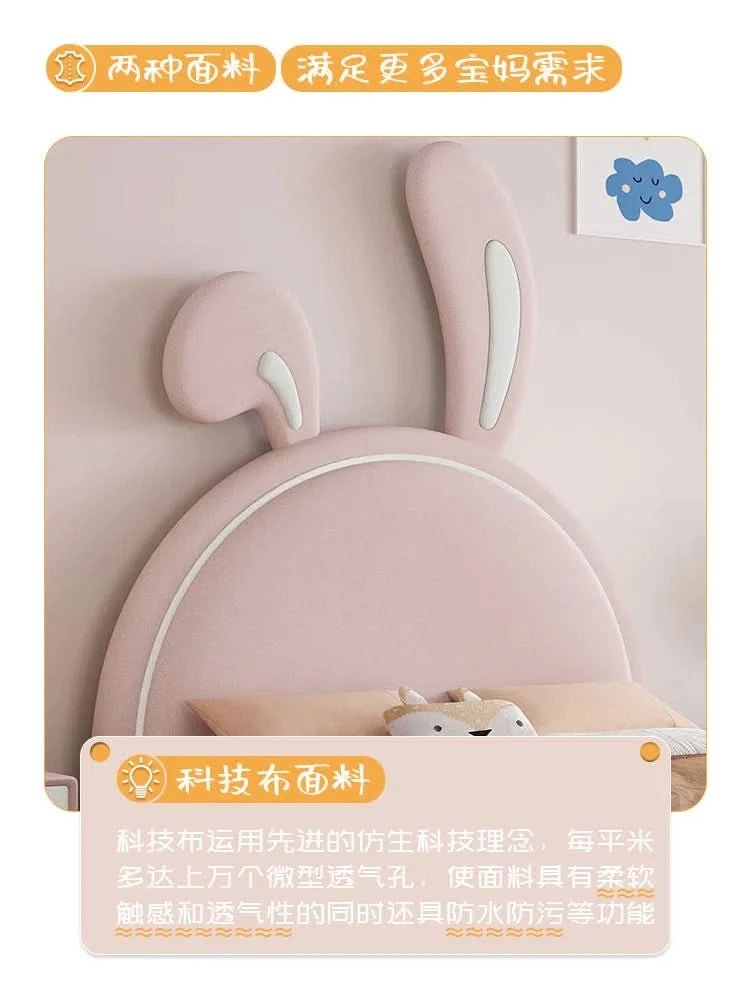Children Room Bed Good Quality Rabbit Beds for Children Fabric Bed Simple Modern Soft Pack Bed Single Bed Bed for Girls
