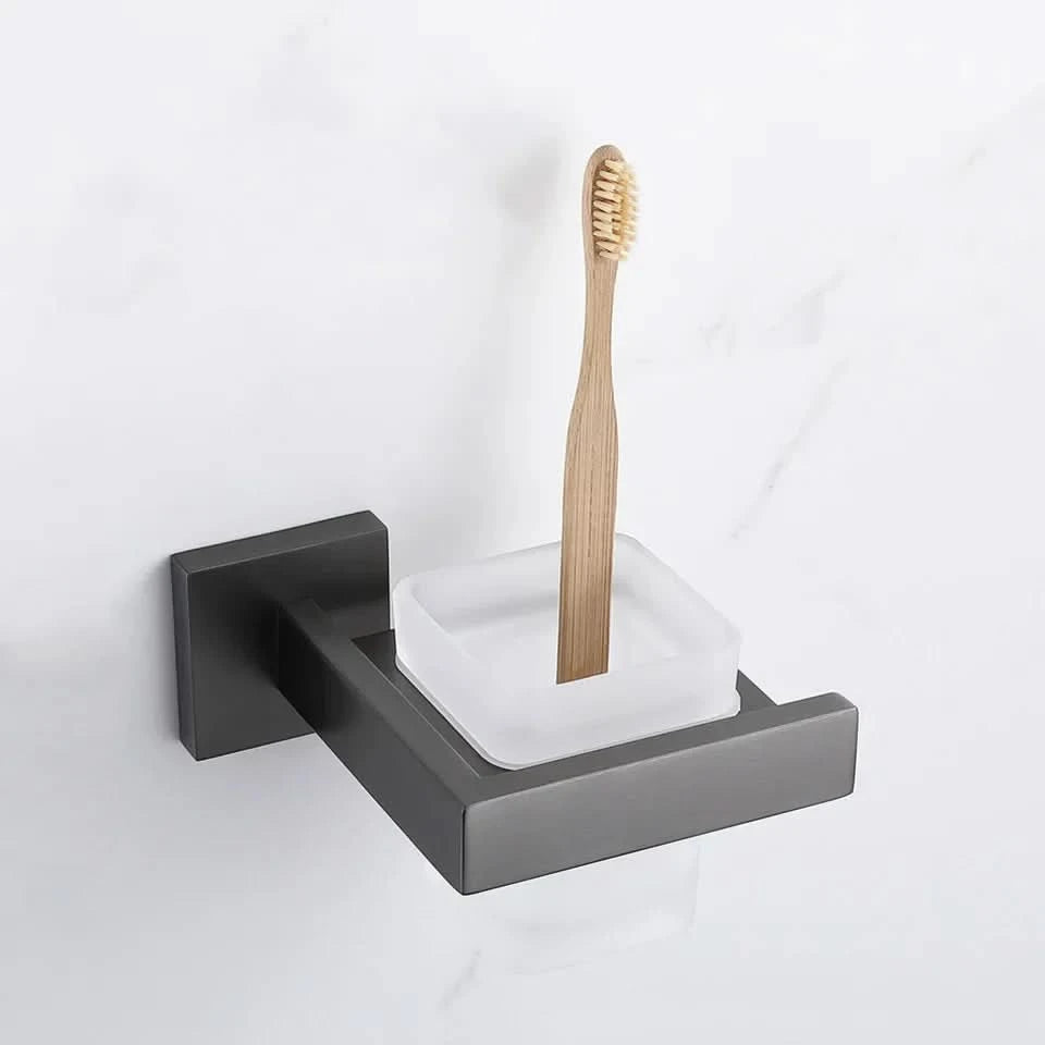 Gunmetal Stainless Steel Bathroom Accessorie Hardware Towel Rack,Toilet Paper Holder, Robe Hook, Towel Bar