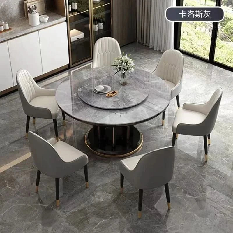 Round 6 People Dining Table Kitchen Living Room Dressing Dinning Table Set Coffee Hospitality Mesa Comedor Kitchen Furniture