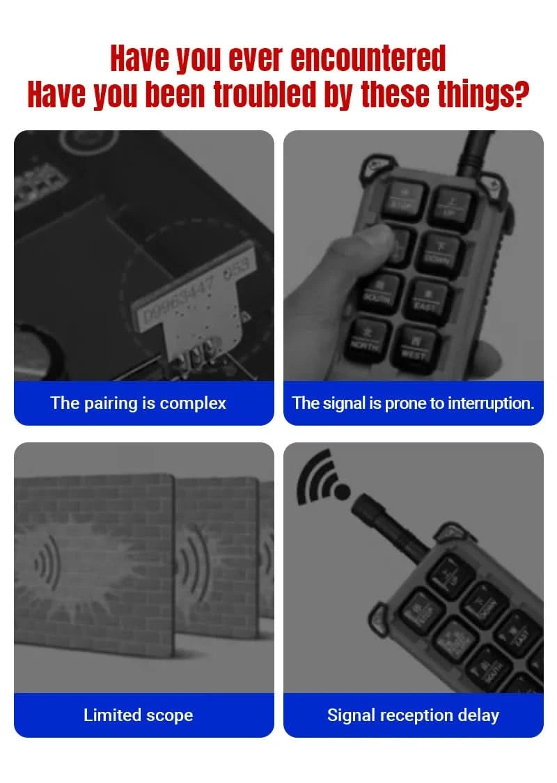 HENJEL H208 Crane Wireless Control Double Speed Waterproof Switch DC 12v 24v Waterproof and Dustproof Industrial Remote Control