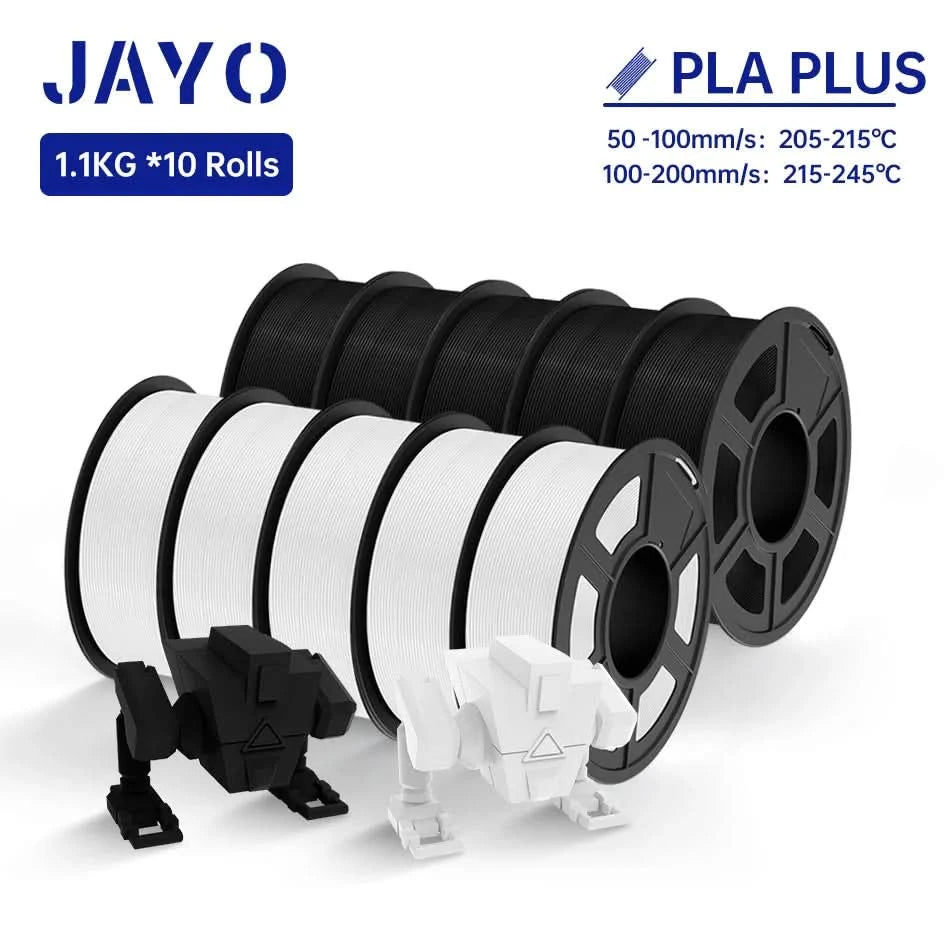 JAYO PLA / ABS / PETG / Silk / ASA /TPU /PLA+ Filament 10 Rolls 3D Printer Filament 1.75MM 0.65/1/1.1KG Neatly Wound 3D Filament