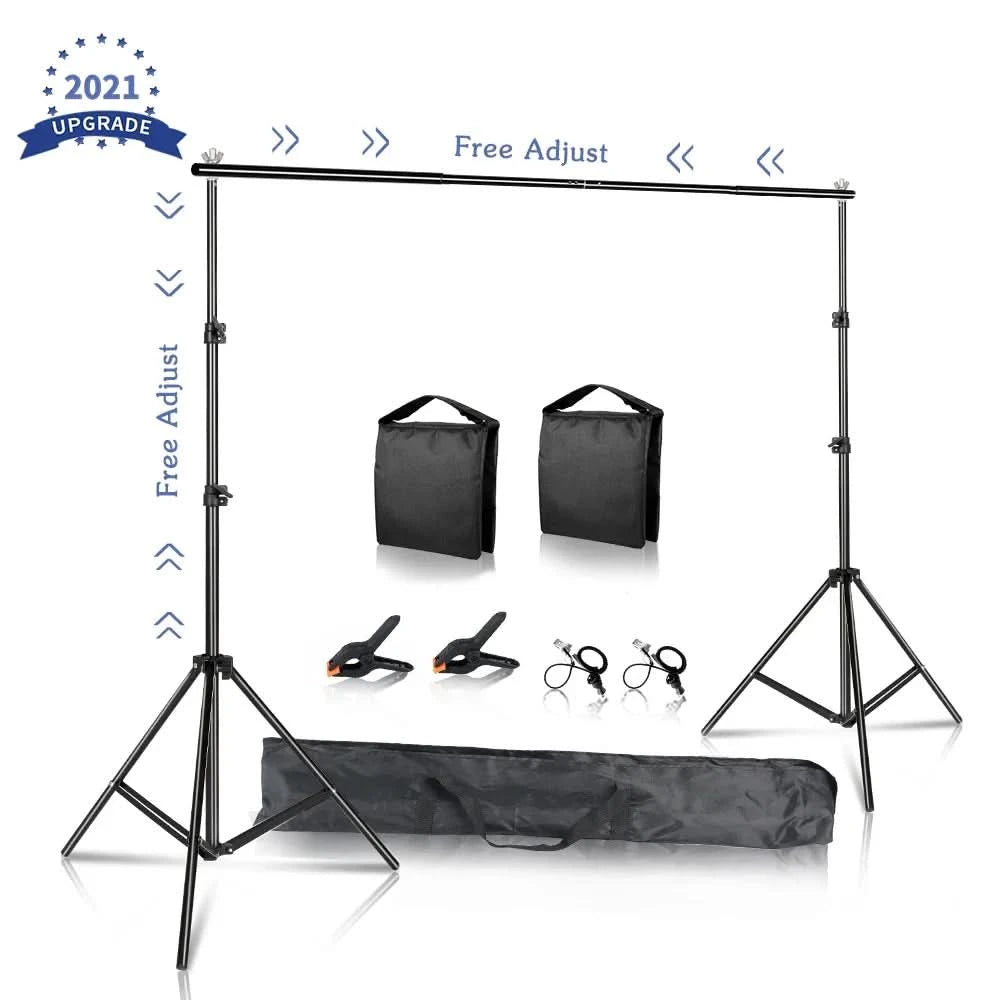SH Photography Background Backdrop Stand Support Picture Canvas Frame System Kit With Carry Case For Muslin Photo Video Studio